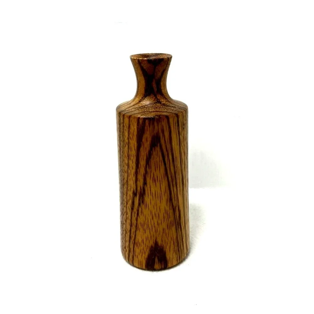 Vintage Hand Turned Wood‎ Bud Vase 5